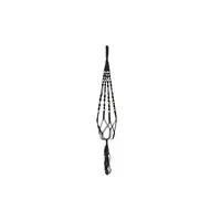 CHALET Blumenampel Makramee 95 cm, Schwarz - Detailfarbe: Schwarz - Detailmaterial: Baumwolle (CO) - Grundmaterial: Baumwolle (CO) - Aufhängevorrichtung: Ja