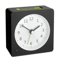 TFA Dostmann Klassischer Wecker Loom Schwarz - Ausstattung: Hintergrundbeleuchtung - Funktionen: Snooze-Funktion - Alarm - Displaytyp: Analog - Detailfarbe: Grün - Schwarz - Funksignal: Nein - Betriebsart: Batteriebetrieb
