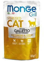 Monge Nassfutter Grill Sterilised Huhn, 85 g - Tierbedürfnis: Gewichtskontrolle - Geschmacksrichtung: Geflügel - Zertifikate: Keine Zertifizierung - Fleischsorte: Huhn - Packungsgrösse: 85 g - Futtereigenschaft: Getreidefrei - Ohne künstliche Zusätze - Ka