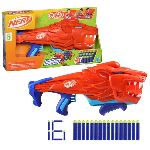 NERF Junior Wild Lionfury - Waffentyp: Gewehr - Altersempfehlung ab: 6 Jahren - Geschossart: Dart - Motorisierter Dartabschuss: Nein