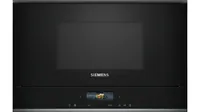 Siemens Einbaumikrowelle iQ700 BE732R1B1C Schwarz - Mikrowellenleistung: 900 W - Fassungsvermögen: 21 l - Grillfunktion: Ja - Backofenfunktion: Ja - Steamfunktion: Keine Angaben - Breite: 59.4 cm