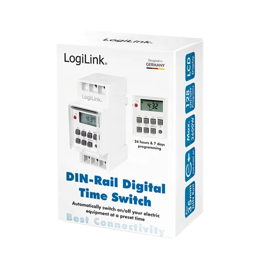 Logilink Zeitschaltuhr, digital zur Hutschienenmontage