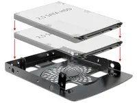 Delock Einbaurahmen 2x 2.5 - 3.5 - Zubehörtyp: HDD/SSD Montageset