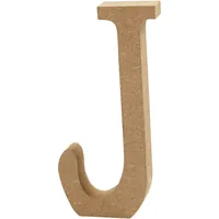 Creativ Company Holzbuchstabe J 1 Stück - Breite: 2 cm - Höhe: 13 cm - Länge: 13 cm - Anzahl Stück: 1 Stück - Holzherkunft: China - Holzhandelsname: Mischholz/MDF