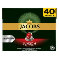 Jacobs Kaffeekapseln Lungo 6 Classico 5 x 40 Stück - Entkoffeiniert: Nein - Produktionsland: Frankreich - Packungsgrösse: 200 Stück - Geschmacksrichtung: Keine - Getränkeart: Lungo - Kaffeeart: Nespresso Kapseln
