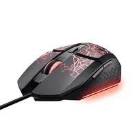 Trust Gaming-Maus GXT113 Felox Schwarz - Bedienungsseite: Universal - Maus Features: Beleuchtung - Daumentaste - Scrollrad - Umschaltbare DPI-Auflösung - Detailfarbe: Schwarz - Gewicht: 102 g - Schnittstelle: USB-A - Maximale Empfindlichkeit: 6400 dpi
