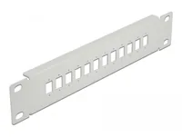 DeLOCK 10″ Fiber Optic Patch Panel 12 Port for SC Simplex / LC Duplex 1U grey