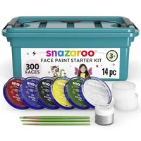 Snazaroo Zubehör Schminkkoffer für Einsteiger klein - Produktart Styling: Zubehör - Set: Ja - Detailfarbe: Grün - Hellgelb - Hellrot - Himmelblau - Schwarz - Weiss