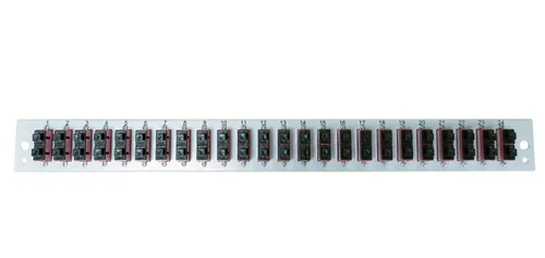 EFB Bestckte Frontblende mit 24 x SC Duplex Kupplung OS2 vertikal, grau