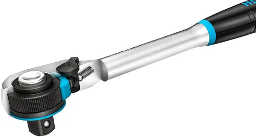 HiPer Feinzahn-Umschaltknarre 916HPS, 1/2"" (schwarz/blau, Betätigungswinkel 4°, Sicherheitsverriegelung)