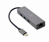 Gembird A-CMU3-LAN-01 laptop dock/port replicator USB 3.2 Gen 1 (3.1 Gen 1) Type-C Grey