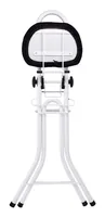 MSV Bügelstuhl Weiss - Breite: 43 cm - Höhe: 97 cm - Tiefe: 620 mm - Material: Stahl