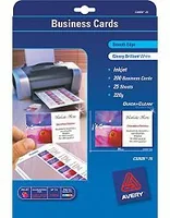 AVERY ZWECKFORM Visitenkarten 85x54mm/A4 C32028-25 weiss, glossy, 250g 200 Stück