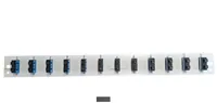 EFB Bestckte Frontblende mit 12 x SC Duplex Kupplung OS2 vertikal, schwarz