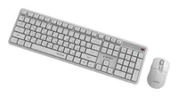 Gembird KBS-WMS-01-W-CYRL Silent key Pro Business wireless desktop set, white, RU layout