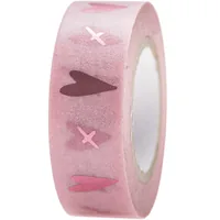 Rico Design Washi Tape It must be love 1.5 cm x 10 m, Rosa - Detailfarbe: Rosa - Länge: 10 m - Set: Nein - Breite: 15 mm