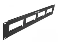 Delock Patchpanel Easy 45 4 x 90.5 x 45.2 mm, 2 HE 19 Rack - Montage: 19 Rack - Anzahl Ports: 4 - Patchpaneltyp: Kassetten - Patchpanel Cat: Leerpanel