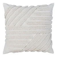 House Nordic Kissen Albany 45 x 45 cm, Weiss - Breite: 45 cm - Detailfarbe: Weiss - Eigenschaften: Keine Eigenschaft - Zertifikate: Keine Zertifizierung - Bezug abnehmbar: Nein - Mit Bezug: Ja