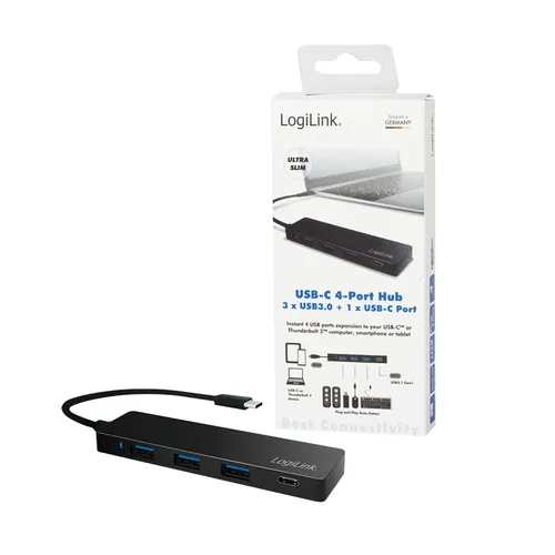 Logilink USB 3.1 HUB 31-port Type-C schwarz