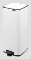 Brabantia Treteimer Bo 30 l, Weiss - Fassungsvermögen: 30 l - Anzahl Behälter: 1 - Detailfarbe: Weiss - Form: Eckig - Material: Stahl