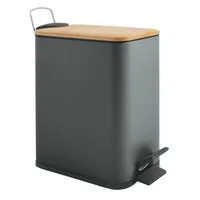 spirella Treteimer Erik 5 l, Grau - Fassungsvermögen: 5 l - Höhe: 29 cm - Anzahl Behälter: 1 - Detailfarbe: Grau - Form: Eckig - Material: Stahl