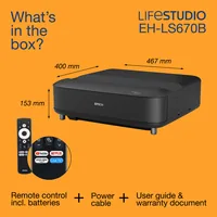 Epson EH-LS670B Standard Throw-Projektor 3600 ANSI Lumen 3LCD UHD 4K (3840x2160)