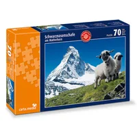 Carta.Media Puzzle Schwarznasenschaffe beim Matterhorn 70 Teile - Motiv: Landschaft / Natur - Altersempfehlung ab: 7 Jahren - Tiefe: 21 cm - Breite: 29.7 cm - Effekte: Keine - Nachhaltigkeit: Nicht angegeben
