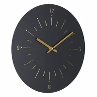 EGLO Wanduhr Takahagi Schwarz/Gold - Uhrtyp: Analog - Betriebsart: Batteriebetrieb - Funksignal: Nein - Funktionen: Zeit - Form: Rund - Detailfarbe: Gold - Schwarz