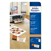 Avery Zweckform Tischkarte 110 x 40 mm, 100 Stück - Papierformat: Kein - Motiv: Ohne Motiv - Verpackungseinheit: 100 Stück - Detailfarbe: Weiss - Inkl. Couvert: Nein