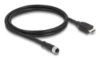 DeLOCK M12 Cable A-coded 17 pin female to HDMI male 1 m black