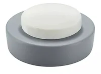 diaqua® Seifenschale Zylo Grau - Detailfarbe: Grau - Detailmaterial: Metall - Keramik - Grundmaterial: Keramik - Metall