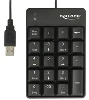 Delock Tastatur USB Nummernblock 19 Tasten