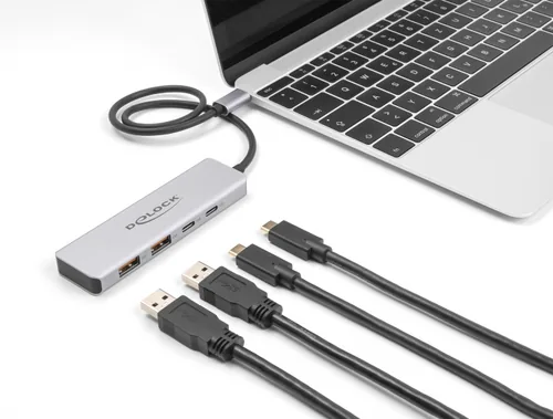 USB 10 Gbps USB Type-C Hub mit 2 x USB Typ-A und 2 x USB Type-C, USB-Hub