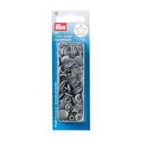 Prym Druckknöpfe Color Snaps Stern, Silbergrau, 12.4 mm, 30 Stück - Detailfarbe: Silbergrau