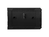 Lanberg 19'' wall-mounted installation cabinet 4U 600x450mm black (glass door)