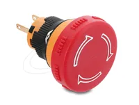 DELOCK Pilzkopf Taster zum Einbau 16mm 2x Lötanschluss 32mm