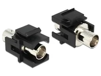 Delock Keystone-Modul BNC Schwarz - Modultyp: Keystone - Anschluss Front: Buchse BNC - Anschluss Rück: Buchse BNC - Medientyp: Video - Schirmung: Ja - Detailfarbe: Schwarz