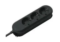 Bachmann Steckdosenleiste SMART 3-fach, schwarz 1,5m, ohne Schalter
