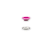 Prym Ösen mit Scheiben, 8 mm Pink, Silber - Verpackungseinheit: 32 Stück - Detailfarbe: Pink - Silber - Produkttyp: Ösen