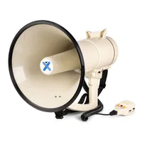 Vonyx Megaphon MEG120 - Nennleistung: 120 W - Prinzip: Aktiv - Einsatzgebiete: Schulen / Aulen - Sportstätte - Ausstattung: Volumenregler - Integrierter Sirenen-Sound - Aufnahme- und Wiedergabefunktion - Bluetooth Audio Streaming - USB Audio Streaming - I