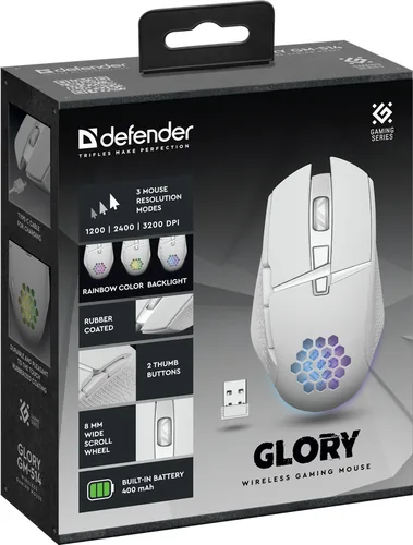 Defender GLORY GM-514 mouse Gaming Right-hand RF Wireless Optical 3200 DPI
