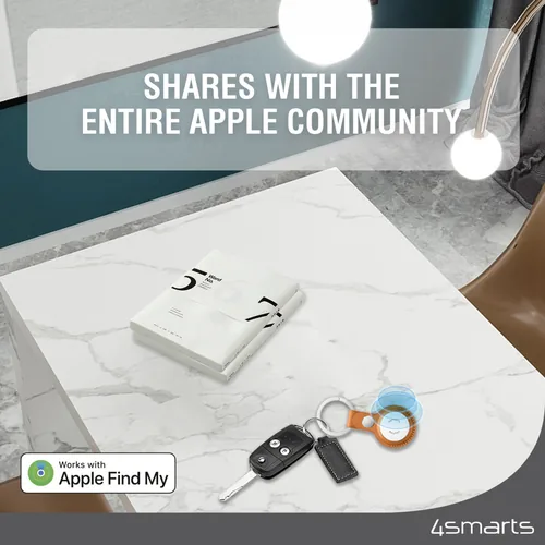 4smarts Schlüsselfinder SkyTag Slim 2er Set schwarz, weiss - Verbindungsmöglichkeiten: Bluetooth - Verbindungsreichweite Max.: 10 m - System-Kompatibilität: Apple Find My-App