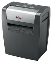 Rexel Aktenvernichter Momentum X406 P-4, 6 Seiten - Vernichtbare Aktentypen: Papier - Büroklammern - Schnittart: Partikelschnitt - Sicherheitsstufe: 4 - Schnittausgabe: 4 x 28 mm - Blattkapazität: 6 Seiten - Zufuhrautomatik: Nein
