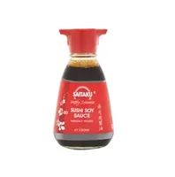 Saitaku Sushi Soy Sauce 150 ml - Produkttyp: Sojasaucen - Nährwertangabe pro: 100 ml - Energiegehalt (in kj): 476 KJ - Energiegehalt (in kcal): 112 Kcal - Fett: 0 g - Gesättigte Fettsäuren: 0 g