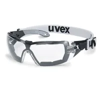 uvex Schutzbrille Pheos Guard, Klar - Grössentyp: Normalgrösse - Brillenglasfarbe: Klar - Detailfarbe: Grau - Schwarz - Grössensystem: EU - Grösse: Standard - Zielgruppe: Unisex