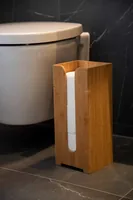 Wenko Toilettenpapierhalter Bambusa Nature - Anzahl Rollen: 3 - Befestigung: Keine - Detailfarbe: Nature - Aufhängevorrichtung: Nein - Detailmaterial: Holz - Grundmaterial: Holz