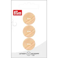 Prym Union Knopf Knöpfe 2-Loch 20 mm, 3 Stück, Beige - Detailfarbe: Beige