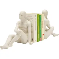 Kare Buchstütze Meditating Man 2er Set, Beige - Detailfarbe: Beige