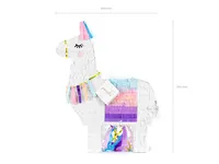 Partydeco Pinata Lama, 41 x 49.5 x 10 cm, Weiss, 1 Stück - Motiv: Lama - Detailfarbe: Weiss