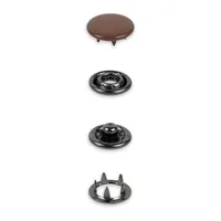 Prym Druckknöpfe Jersey 12 mm, Dunkelbraun - Detailfarbe: Dunkelbraun